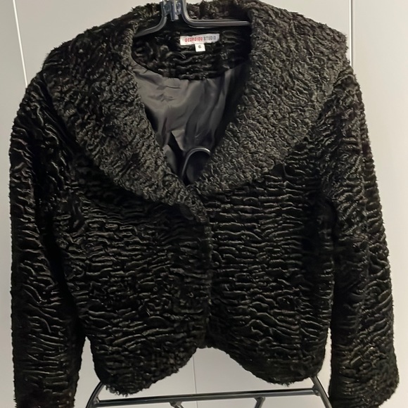 Jupe Crayon Georgiou Studio Velours Noir Taille 10 Femme, Mi-longueur